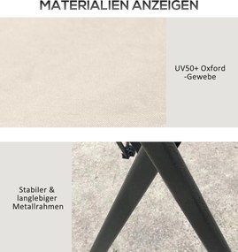 Outsunny Pawilon Składany 4x4x3m Beżowy z Regulowaną Wysokością 4 Ścianki Siatkowe Dach Wentylacyjny Torba Szybki Montaż | Aosom PL