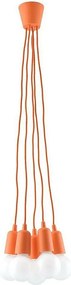 Lampa wisząca DIEGO 5 pomarańczowa