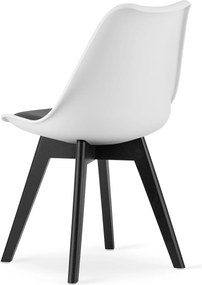 PROMOCJA Biało-czarny krzesło BALI MARK z czarnymi nogami II. jakość