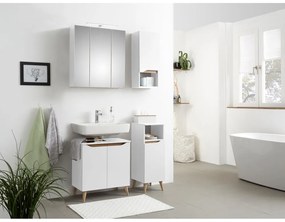Biała niska wisząca szafka bez umywalki 60x53 cm Set 857 – Pelipal