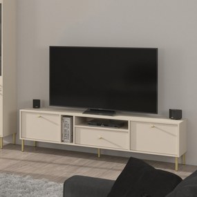 Szafka RTV TORINO - Beżowy / Wysokość 50 cm / 180 cm / 1 szuflada