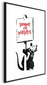 Plakat Worthless 40x60 cm z ramą czarną bez marginesu ARTGEIST B