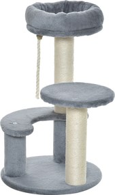 PawHut Drapak dla Kota Drzewko do Wspinaczki Legowisko Ostrzenie Pazurów Szary | Aosom PL