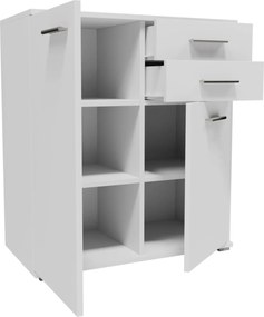 Biała komoda nowoczesna z 2 szufladami G6-H90