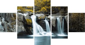 Obraz - Wodospady, Lushan, Chiny (125x70 cm)