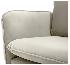 Beżowa aksamitna sofa Cosmopolitan Design Vienna, 230 cm