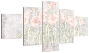 Obraz - Freska lilii (125x70 cm)