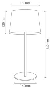 Niebieska lampa stołowa SULION Lines