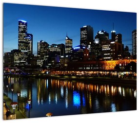 Obraz na szkle nocy w Melbourne (70x50 cm)