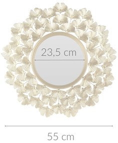 Lustro ozdobne, Ø 55 cm, w metalowej ramie