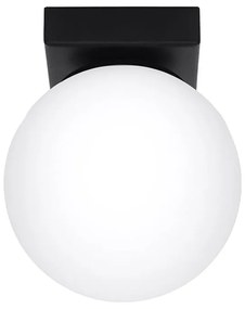 Czarna lampa sufitowa ze szklanym kloszem ø 12 cm Umerta – Nice Lamps