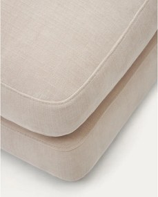 Beżowy podnóżek z tkaniny szenilowej Gala – Kave Home