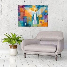 Obraz - Geometryczny anioł (70x50 cm)