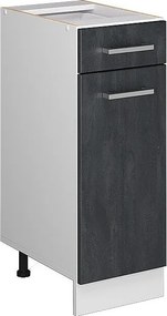 Szafka dolna do kuchni czarny beton 30x46x81.6 r-line