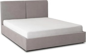 Łóżko Tapicerowane 160x200 cm MARSYLIA ze Stelażem i Pojemnikiem Dwuosobowe Szare