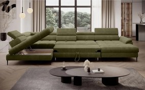 Narożnik EMPOLI XL w układzie U Lewostronny z funkcją spania Lewostronny w ktaninie AUSTIN 03 WERSAL