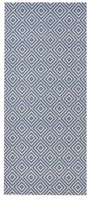 Niebieski chodnik odpowiedni na zewnątrz NORTHRUGS Karo, 80x200 cm