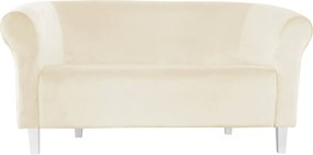 Sofa Milo tkanina Welur : Kolor nogi - Biała, Kolor tkaniny - VELVET - MG50, Typ tkaniny - Velvet, Wysokość nogi - 15 cm