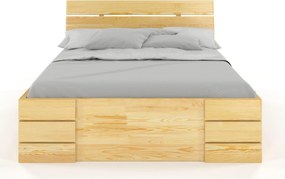 Łóżko sosnowe Visby Sandemo High Drawers