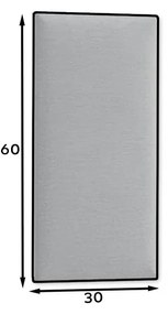 Panel tapicerowany QUADRATTA 60x30 różowy ELTAP