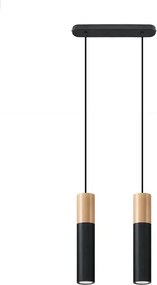 Czarna podwójna lampa wisząca nad stół - 6X EX545 S0-E74
