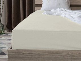 PrzytulneMieszkanie.pl Jersey prześcieradło EXCLUSIVE szarobeżowe 90 x 200 cm