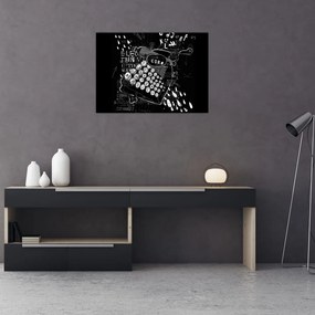 Obraz - Rysunek w stylu Banksy (70x50 cm)