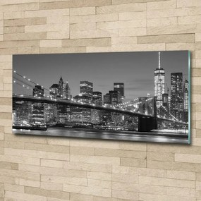 Foto obraz szkło hartowane Manhattan nocą
