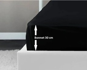 Poszewka na Materac 100% Bawełny Czarna 90x190x30 cm - Certyfikat OEKO-TEX