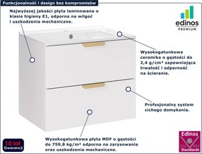 Biała szafka łazienkowa z umywalką S1-N67