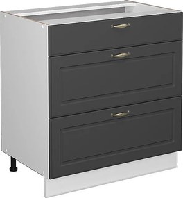 Szafka dolna do kuchni antracytowo-złoty 80x51.6x82 fame-line