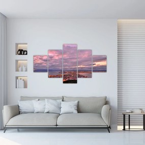 Obraz - Zmierzch nad miastem (125x70 cm)