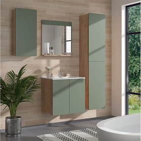 Zestaw mebli łazienkowych goldkraft dąb/zielony 61.8x44.8x57.8 izan