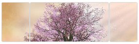 Obraz kwitnącego drzewa na szczycie wzgórza (170x50 cm)