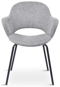 Jasnoszare krzesła zestaw 2 szt. Rowley – Unique Furniture