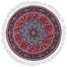 Stylowy okrągły dywan w rustykalny wzór G3-Z03