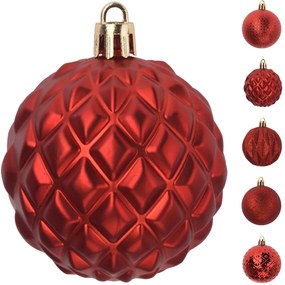 Bombki świąteczne 6 cm, 35 szt.