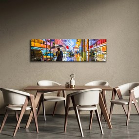 Obraz - Miasto w neonowym blasku (170x50 cm)