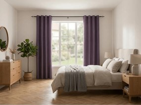 Zasłona zaciemniająca DUNES VELVET 140x250 cm, fioletowy Zawieszanie: Metalowe pierścienie