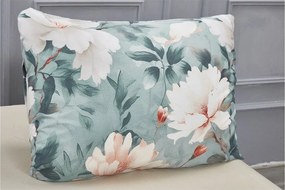 Turkusowa pościel jednoosobowa z mikrosatyny 3-częściowa 140x200 cm Selma – My House