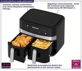 Frytownica beztłuszczowa 2 x 4,5L - Edra 4X