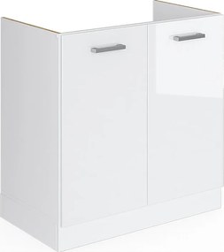 Szafka pod zlew biały wysoki połysk 80x46x81.6 r-line