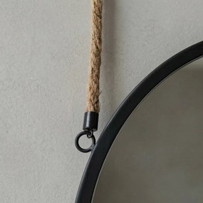 Lustro okrągłe na jutowym sznurku GEMA, Ø 37 cm