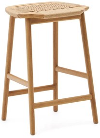 Hoker z litego drewna dębowego (wysokość siedziska 65 cm) Enit – Kave Home