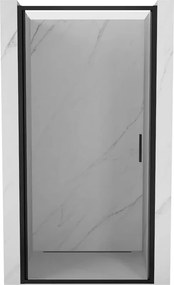 Mexen Exo drzwi prysznicowe uchylne 85 cm, transparent, czarne - 817-085-000-70-00