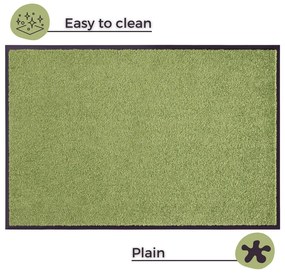 Zielona wycieraczka Hanse Home Wash &amp; Clean, 39x58 cm
