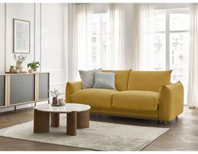 Żółta rozkładana sofa 214 cm Ernest – Bobochic Paris