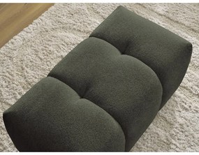 Podnóżek z tkaniny szenilowej w kolorze khaki Roxelane – Bobochic Paris