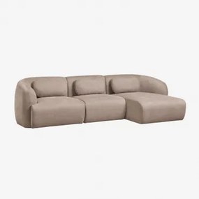 Sofa Modułowy Z Prawym Szezlongiem, 3-częściowy, Z Tkaniny Chenilla Coquette Szenila Brąz Pszeniczny - Sklum