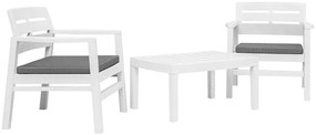 Komplet białych mebli ogrodowych F7-D45